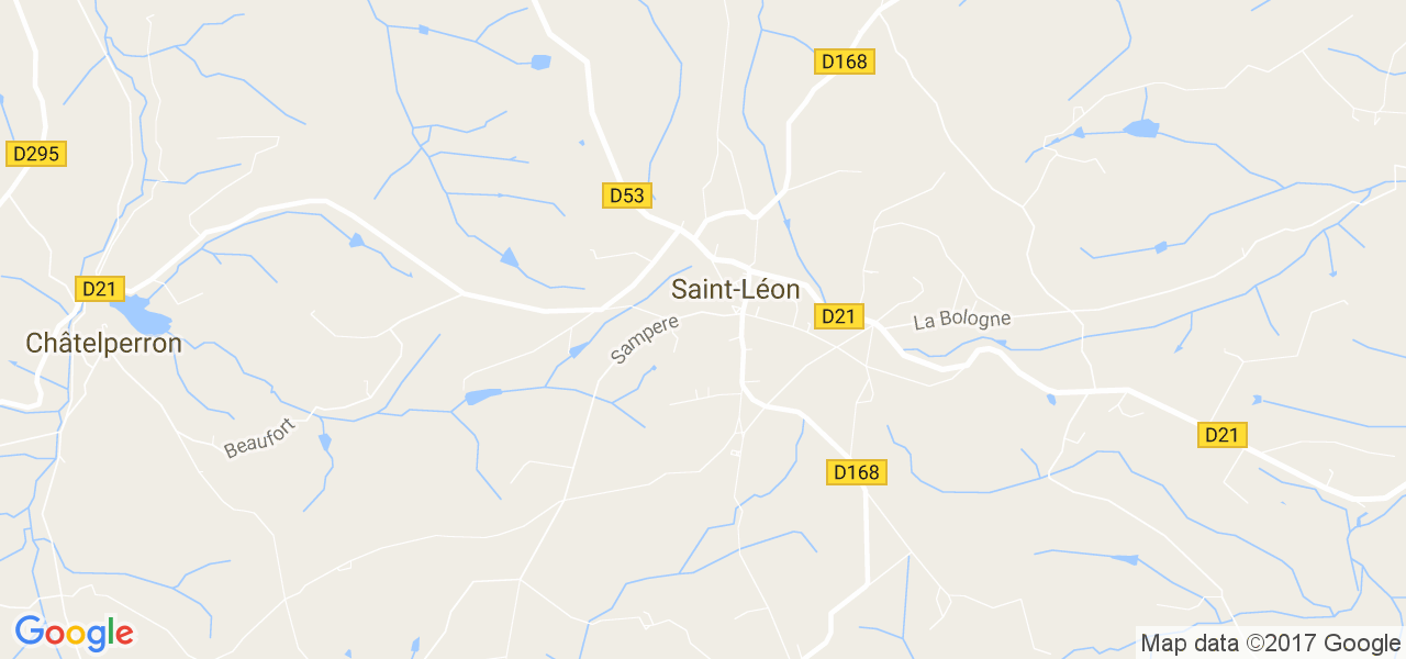 map de la ville de Saint-Léon