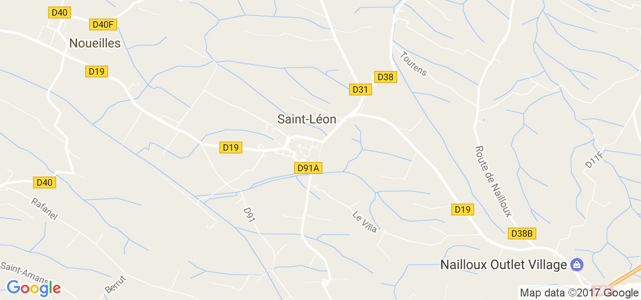 map de la ville de Saint-Léon