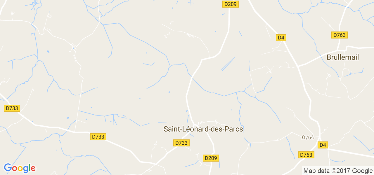 map de la ville de Saint-Léonard-des-Parcs