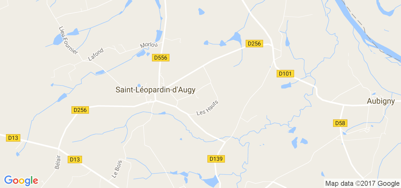 map de la ville de Saint-Léopardin-d'Augy