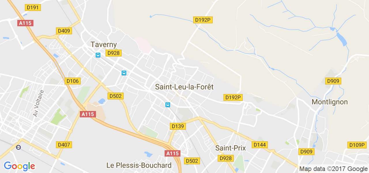 map de la ville de Saint-Leu