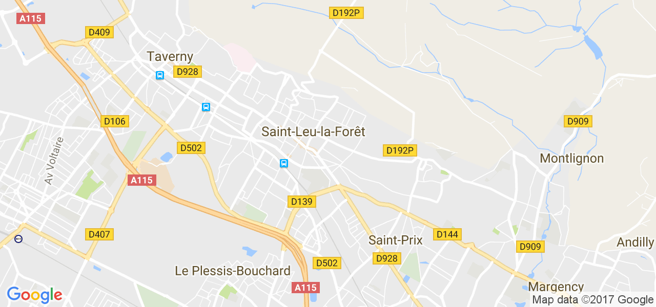 map de la ville de Saint-Leu-la-Forêt