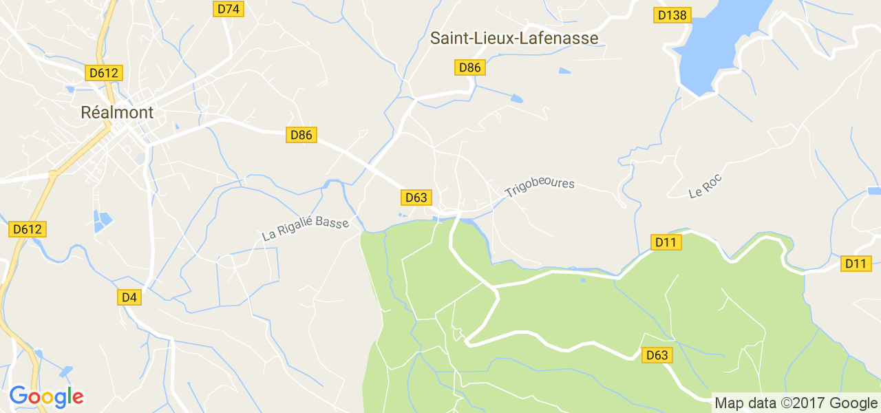 map de la ville de Saint-Lieux-Lafenasse