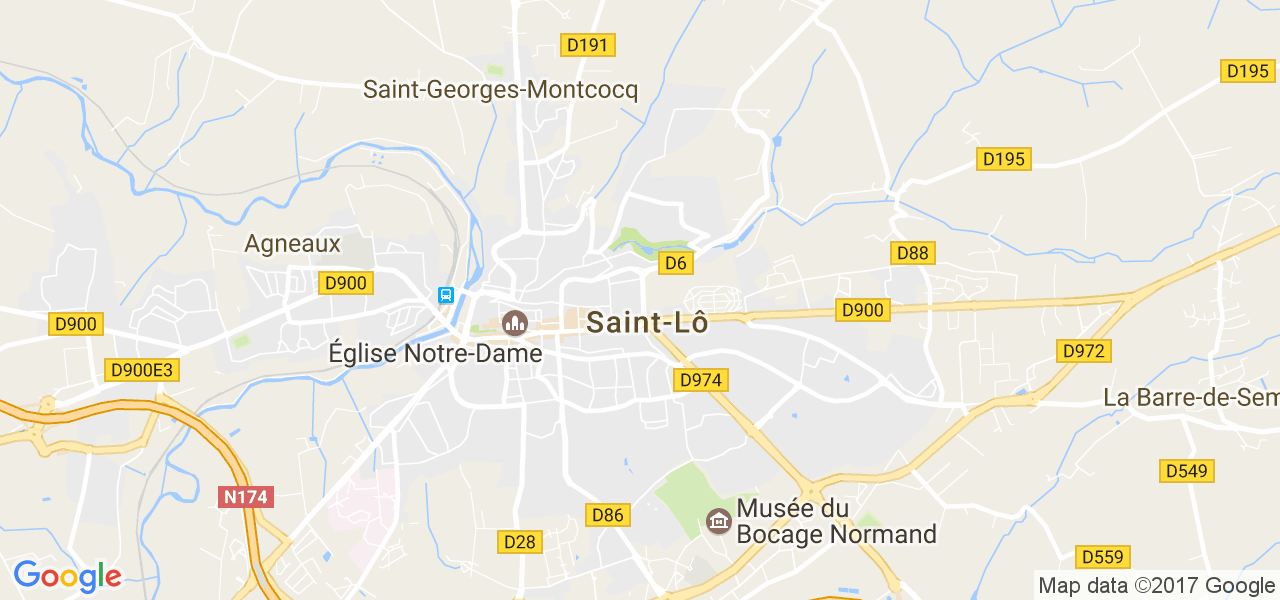 map de la ville de Saint-Lô