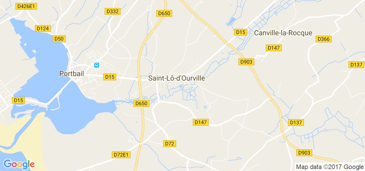 map de la ville de Saint-Lô-d'Ourville