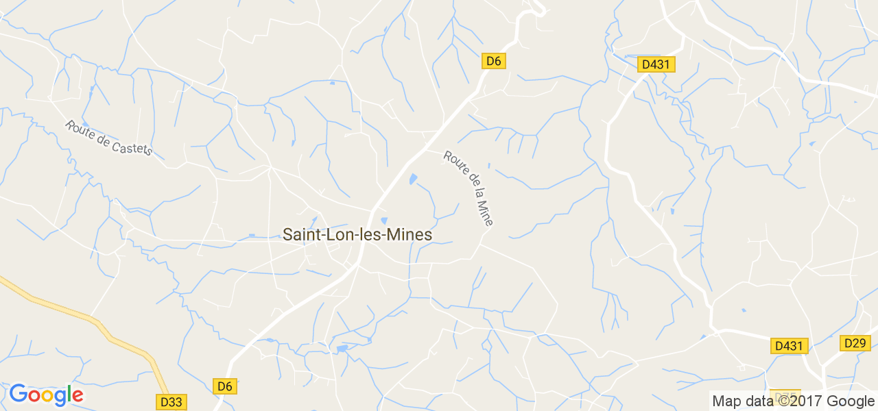 map de la ville de Saint-Lon-les-Mines