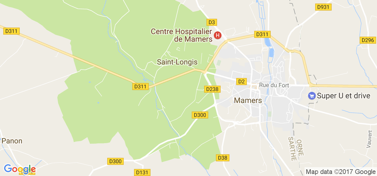 map de la ville de Saint-Longis