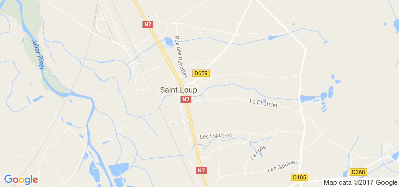 map de la ville de Saint-Loup