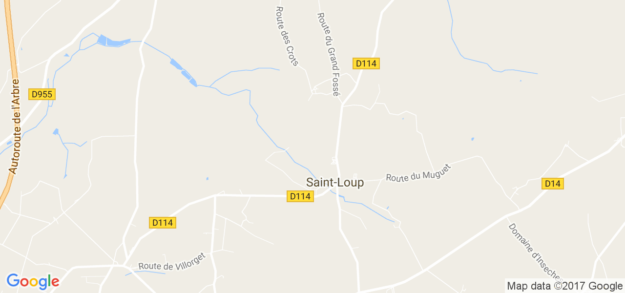 map de la ville de Saint-Loup