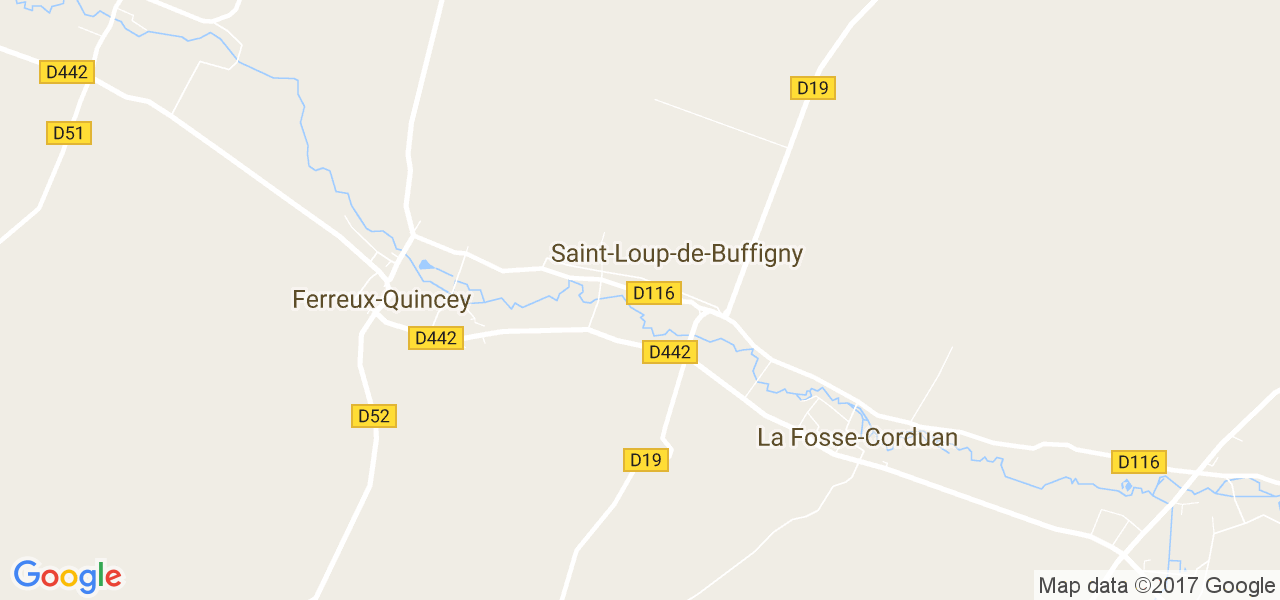 map de la ville de Saint-Loup-de-Buffigny