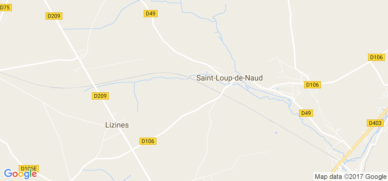 map de la ville de Saint-Loup-de-Naud