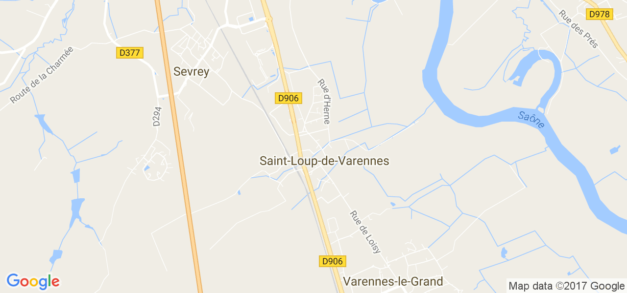 map de la ville de Saint-Loup-de-Varennes