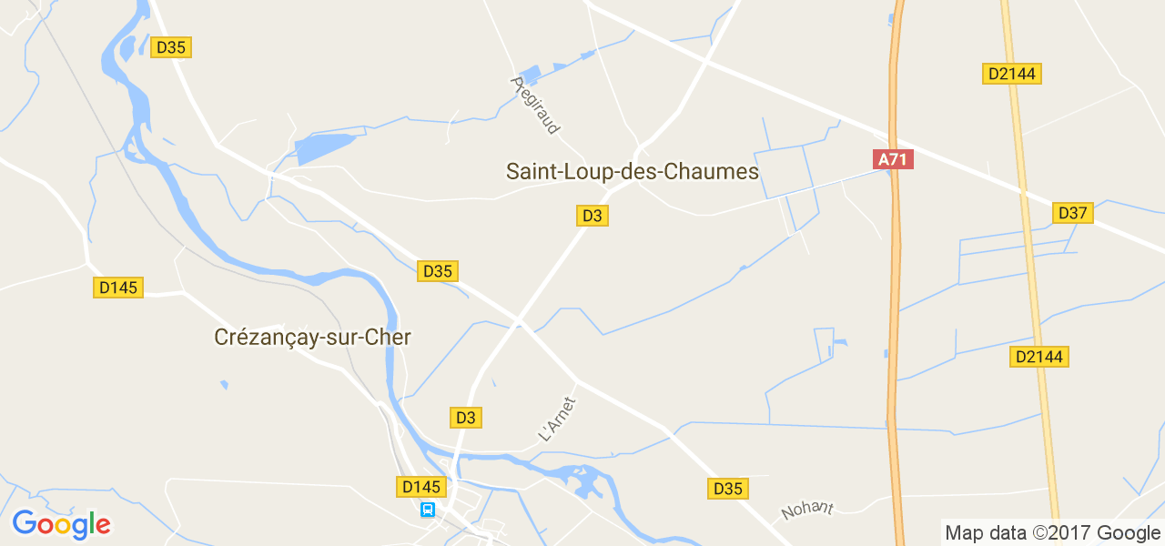 map de la ville de Saint-Loup-des-Chaumes