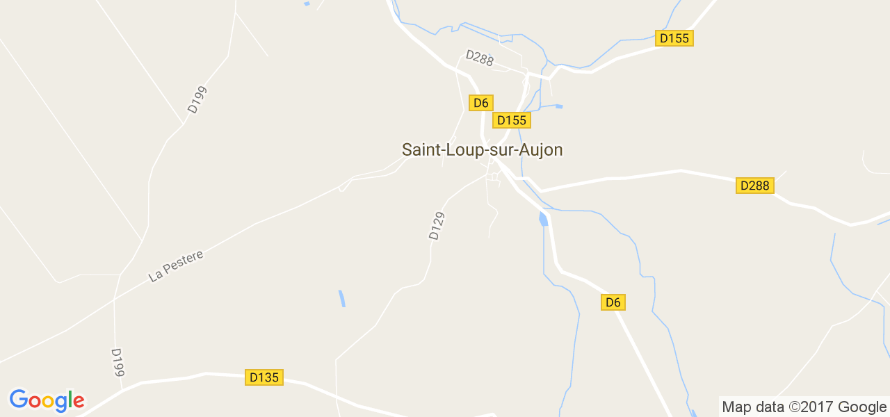 map de la ville de Saint-Loup-sur-Aujon