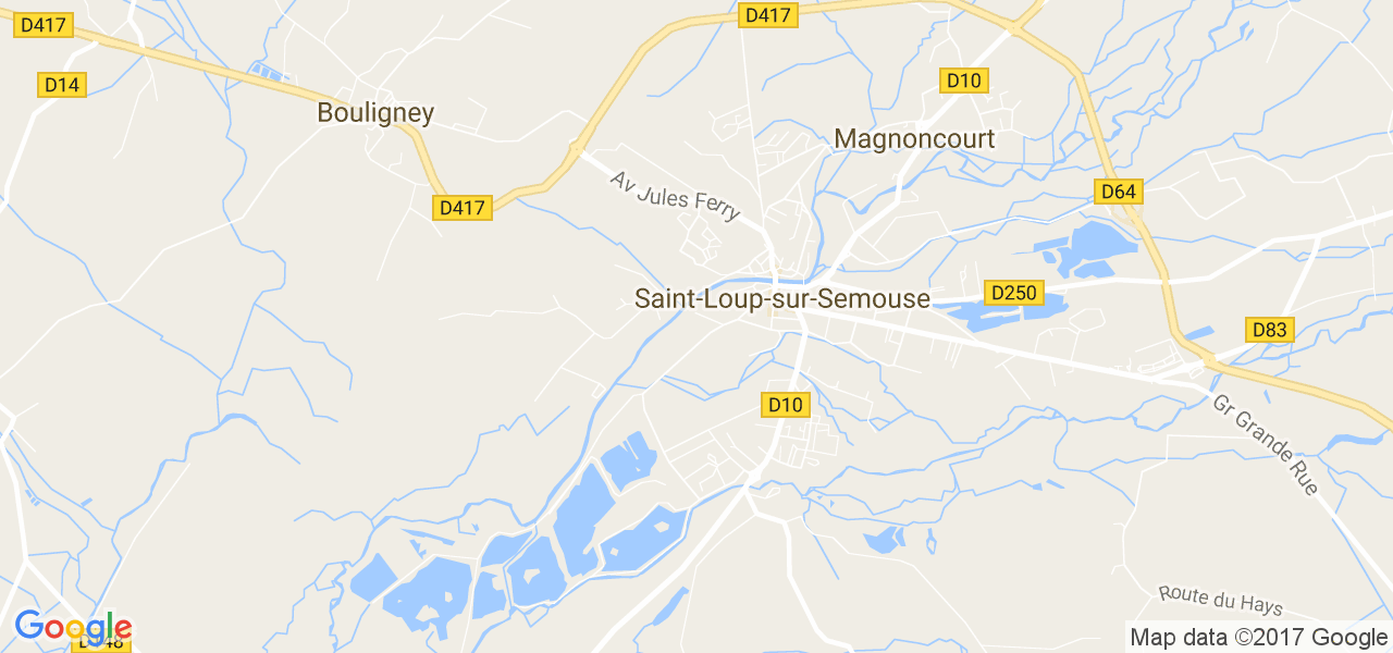 map de la ville de Saint-Loup-sur-Semouse