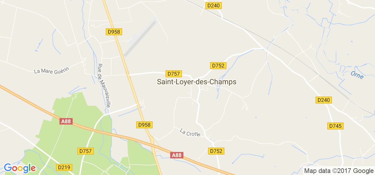 map de la ville de Saint-Loyer-des-Champs