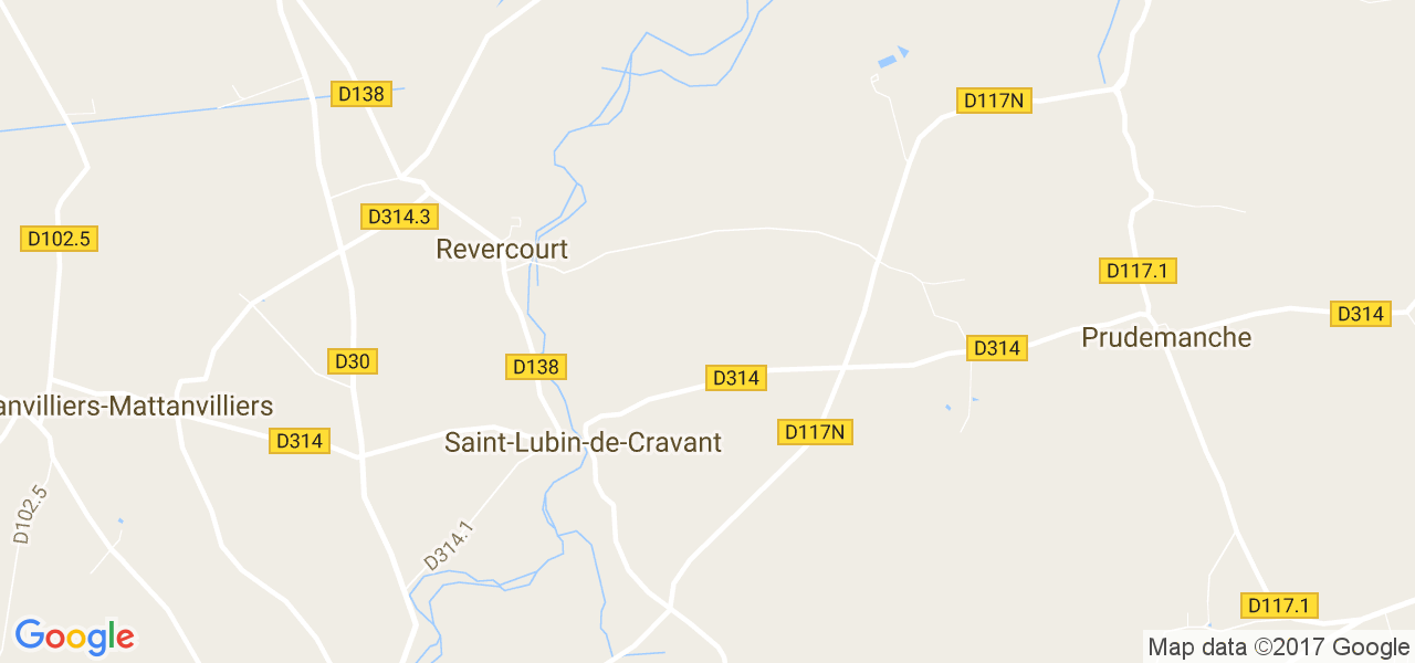 map de la ville de Saint-Lubin-de-Cravant