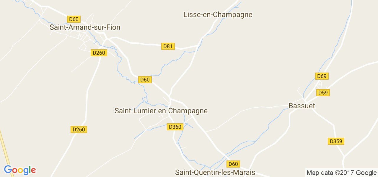 map de la ville de Saint-Lumier-en-Champagne