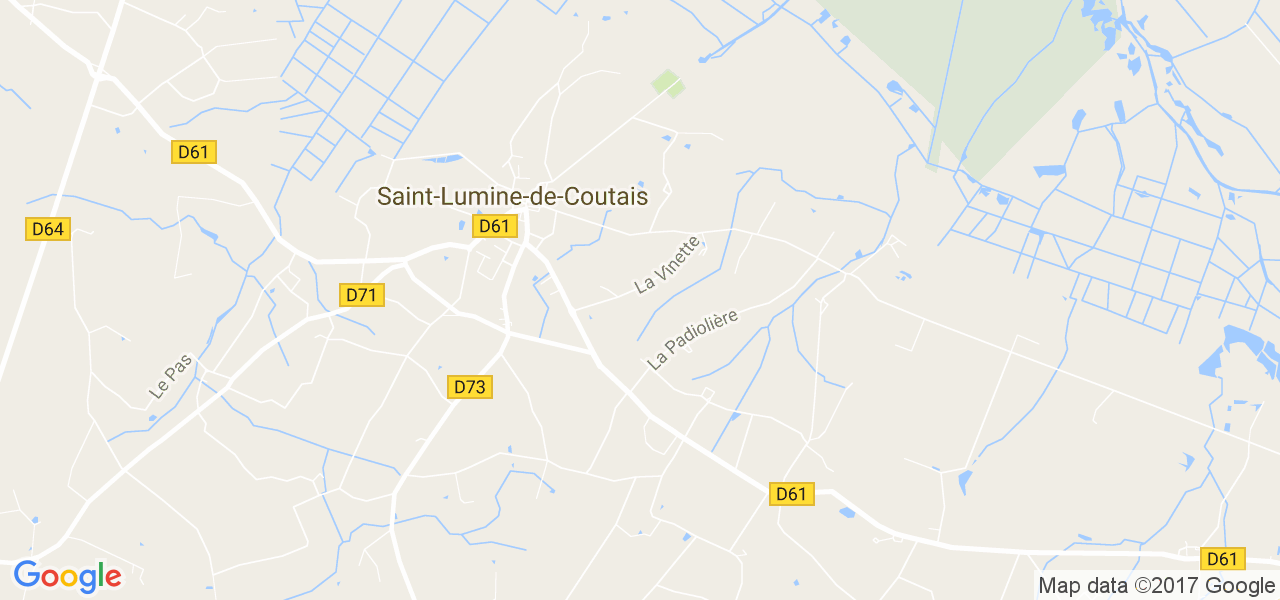 map de la ville de Saint-Lumine-de-Coutais