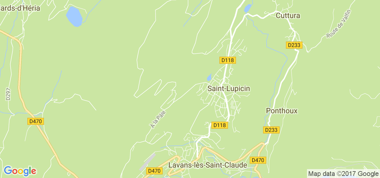 map de la ville de Saint-Lupicin