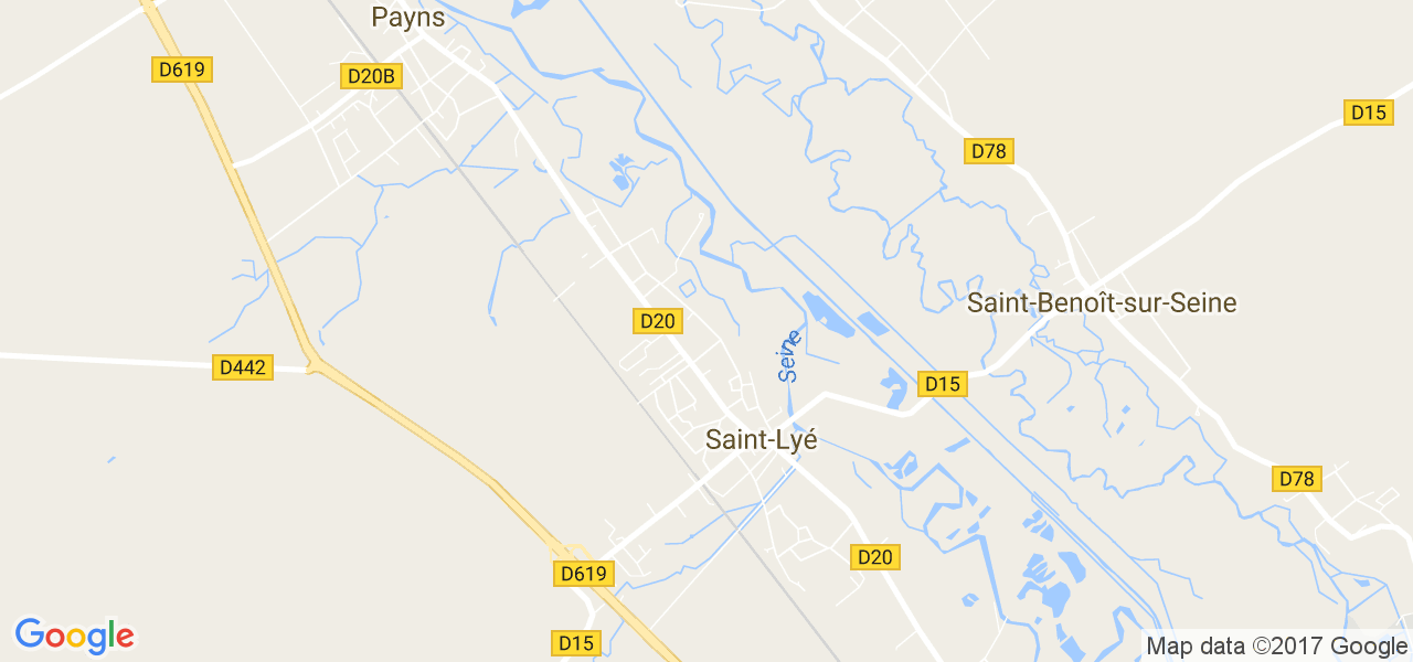 map de la ville de Saint-Lyé