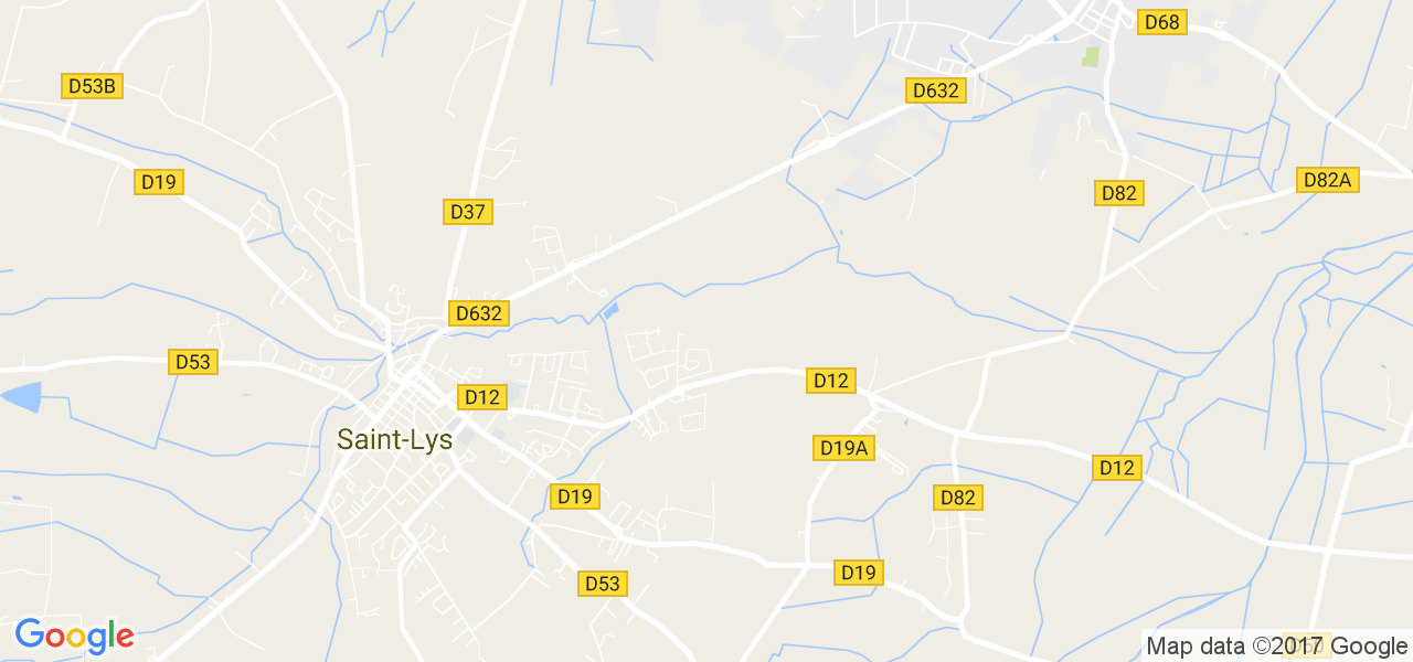 map de la ville de Saint-Lys