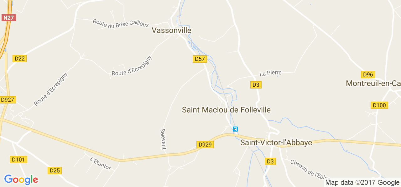 map de la ville de Saint-Maclou-de-Folleville