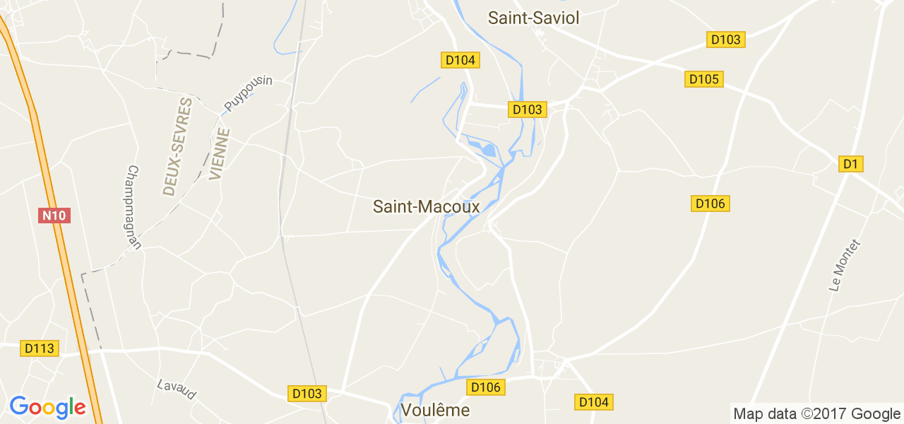 map de la ville de Saint-Macoux