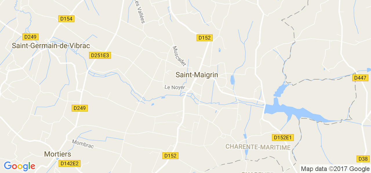 map de la ville de Saint-Maigrin