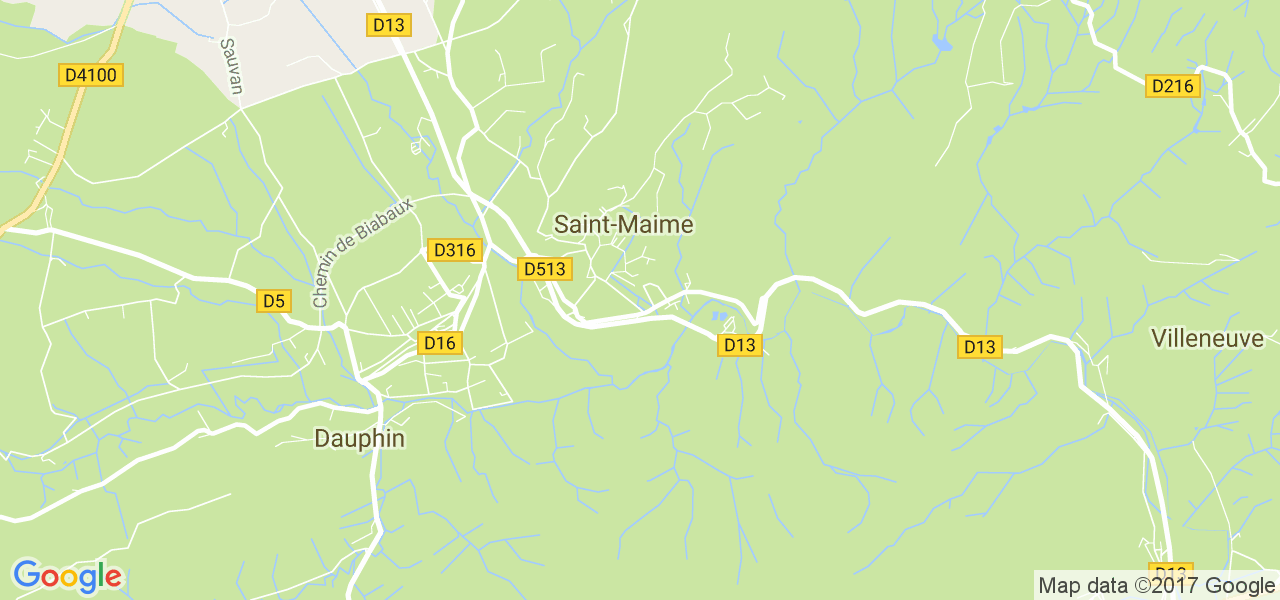 map de la ville de Saint-Maime