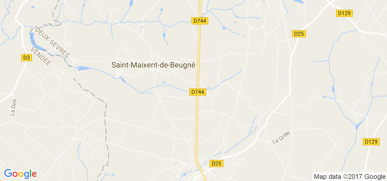 map de la ville de Saint-Maixent-de-Beugné