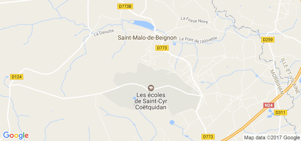 map de la ville de Saint-Malo-de-Beignon