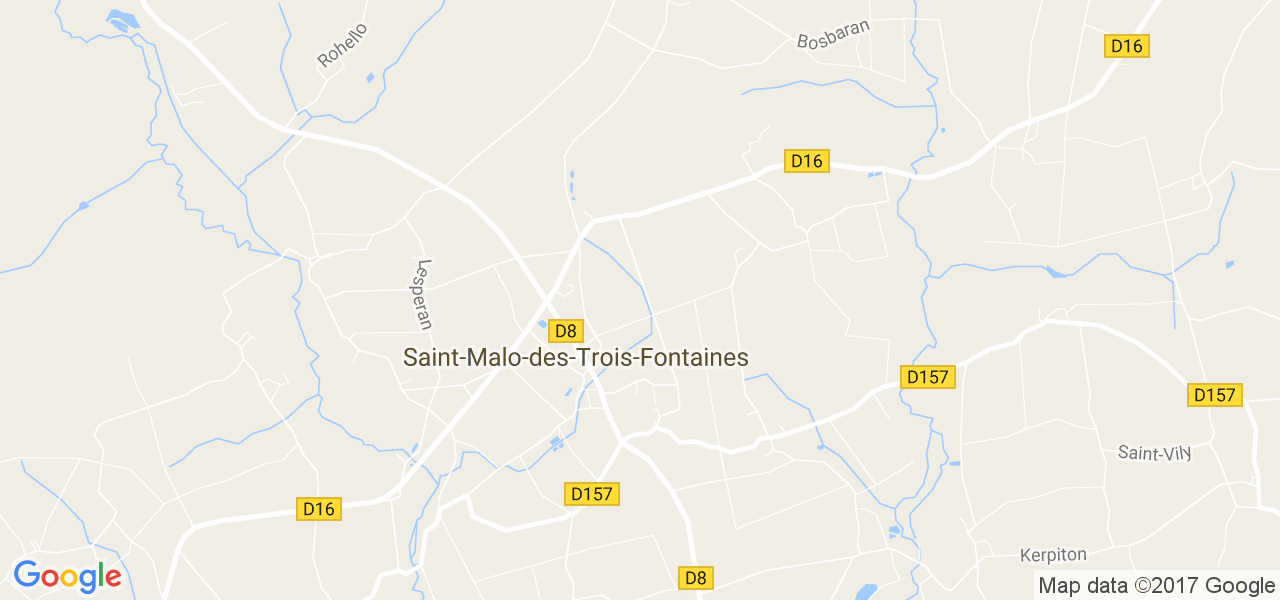 map de la ville de Saint-Malo-des-Trois-Fontaines