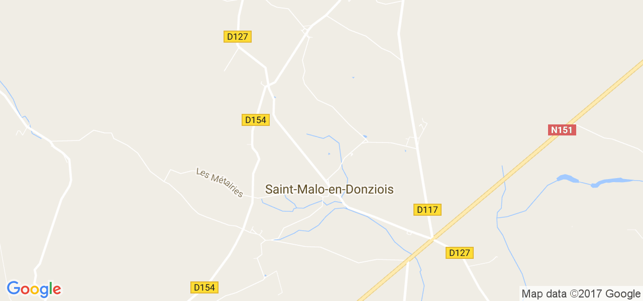 map de la ville de Saint-Malo-en-Donziois