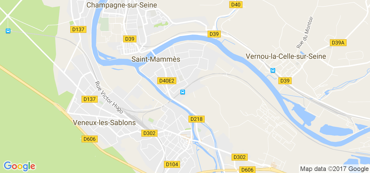 map de la ville de Saint-Mammès