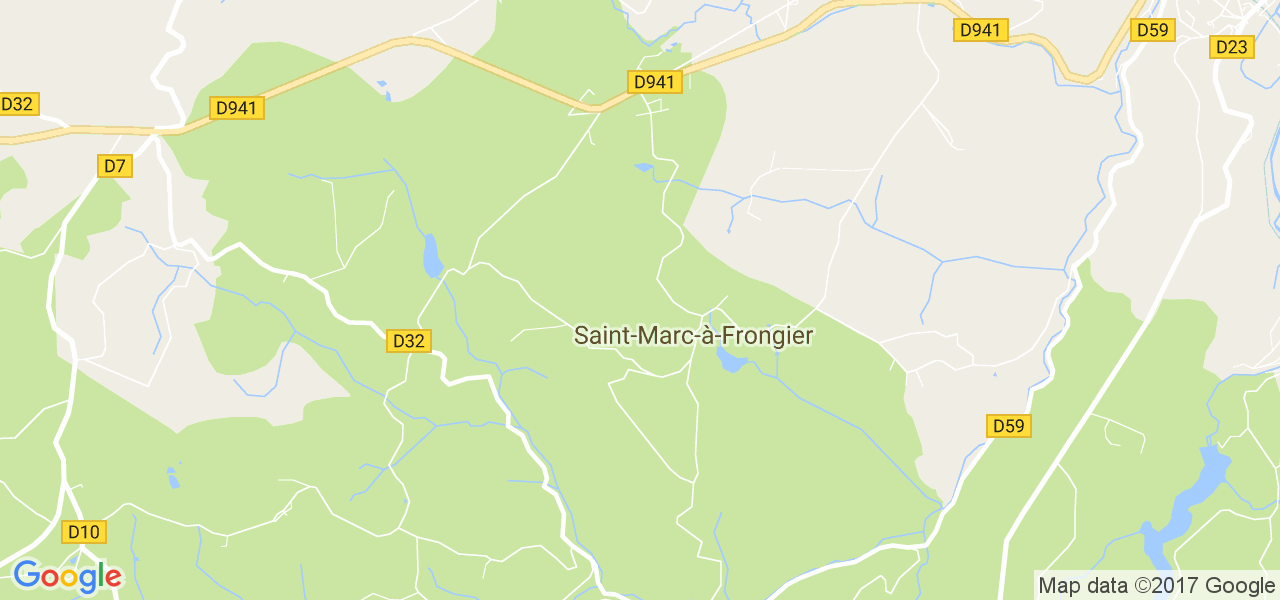 map de la ville de Saint-Marc-à-Frongier