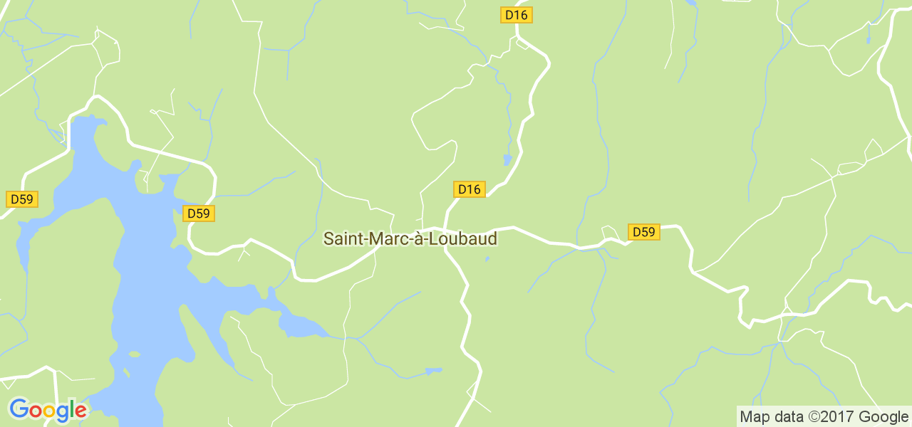 map de la ville de Saint-Marc-à-Loubaud