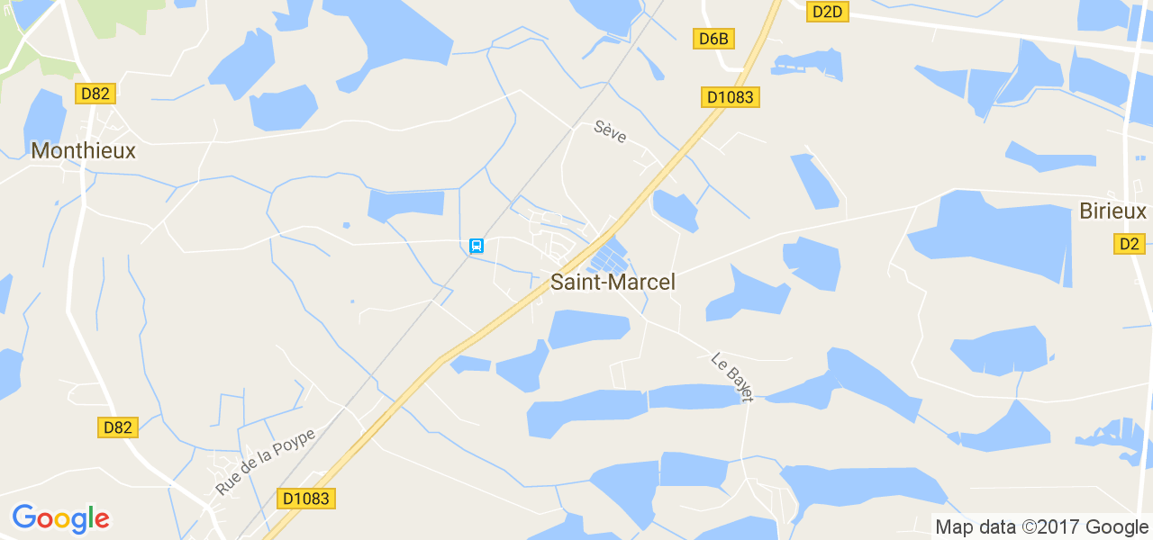 map de la ville de Saint-Marcel