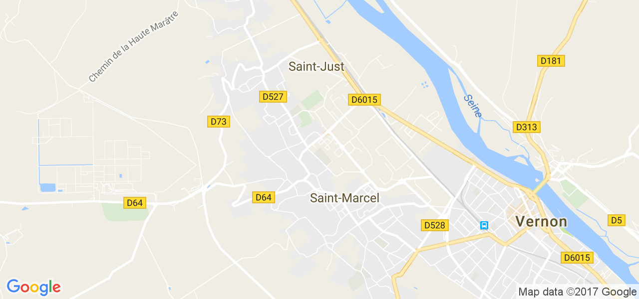 map de la ville de Saint-Marcel