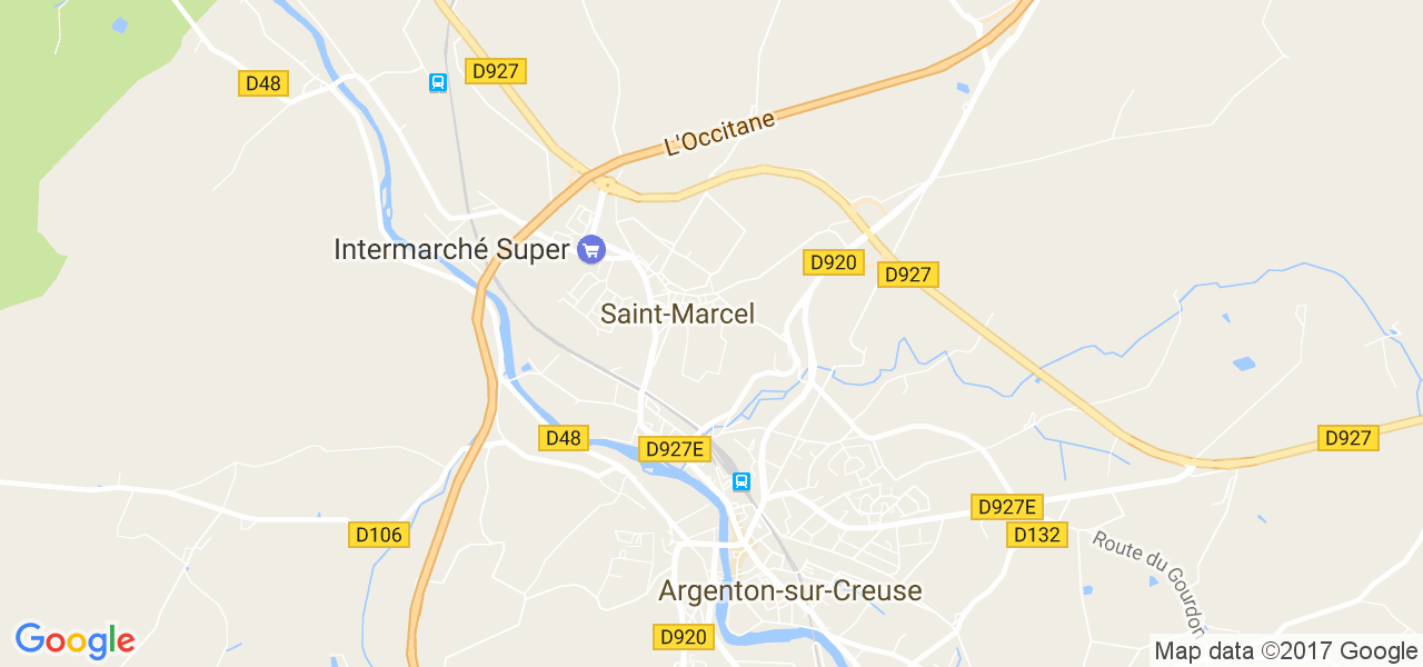 map de la ville de Saint-Marcel