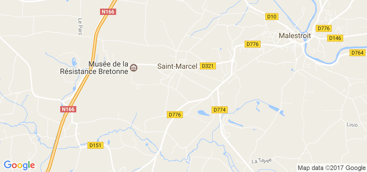 map de la ville de Saint-Marcel