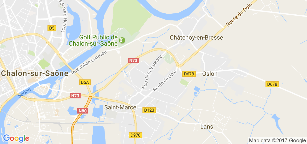 map de la ville de Saint-Marcel