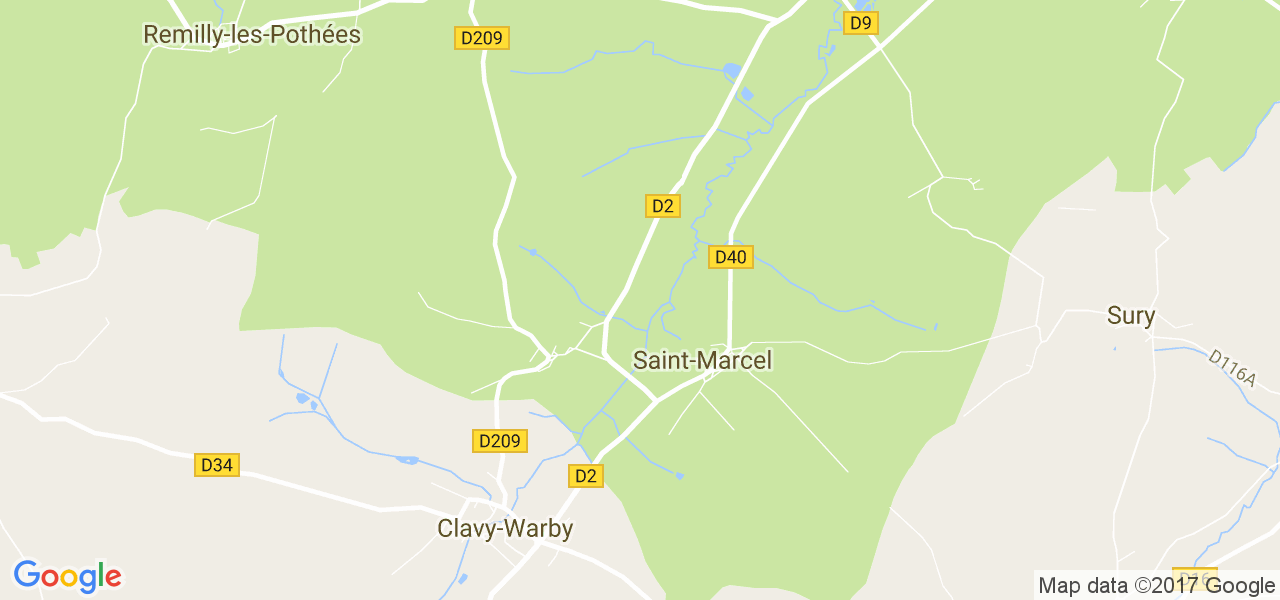 map de la ville de Saint-Marcel