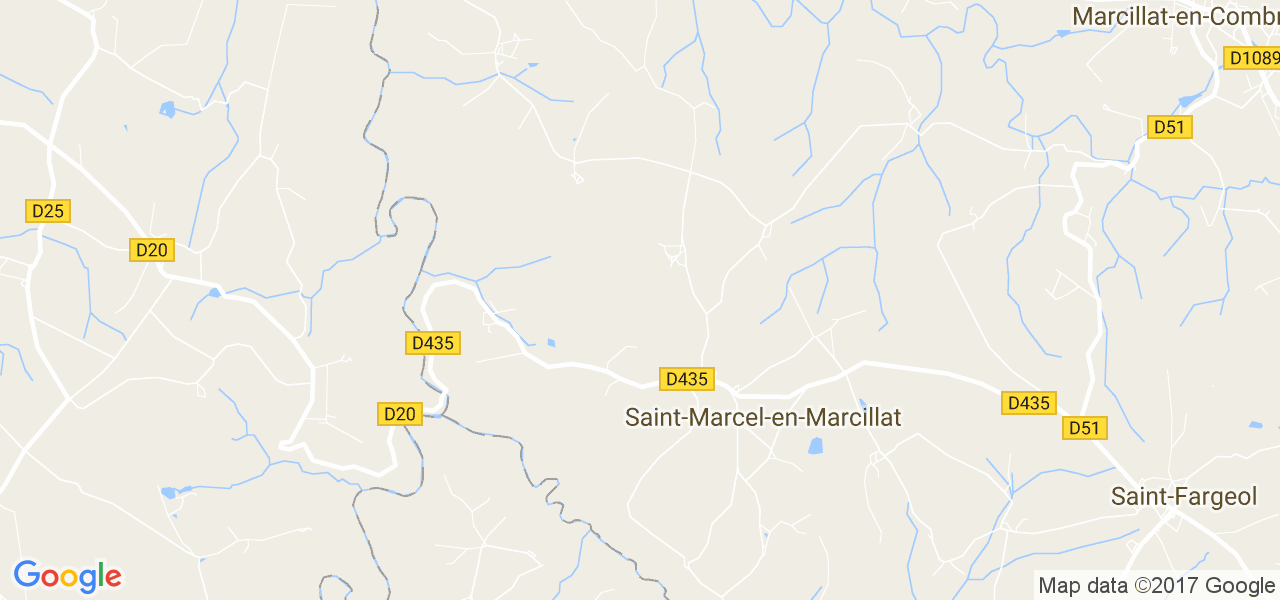 map de la ville de Saint-Marcel-en-Marcillat