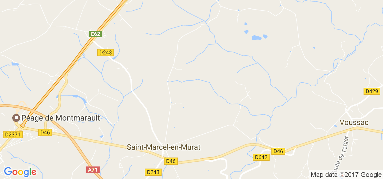 map de la ville de Saint-Marcel-en-Murat