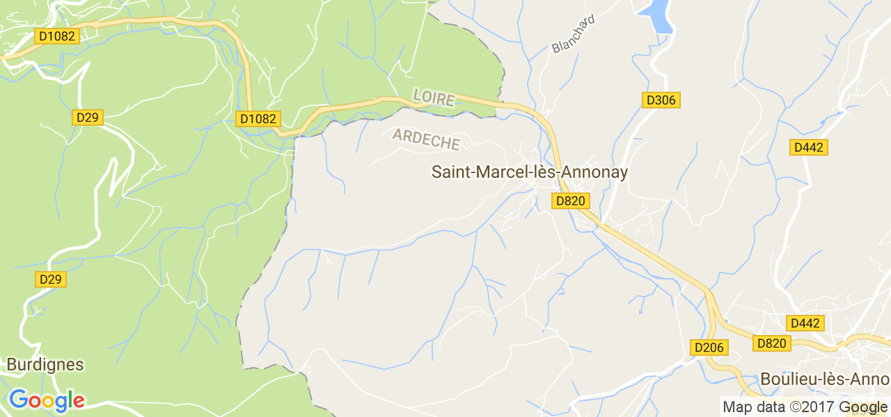 map de la ville de Saint-Marcel-lès-Annonay