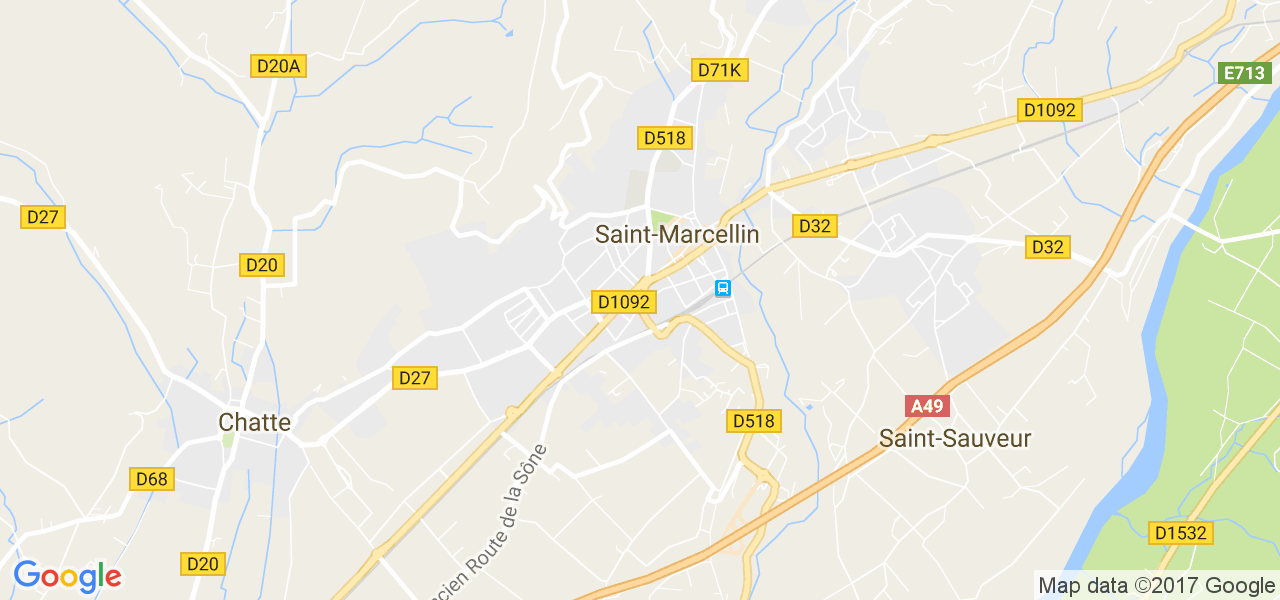 map de la ville de Saint-Marcellin