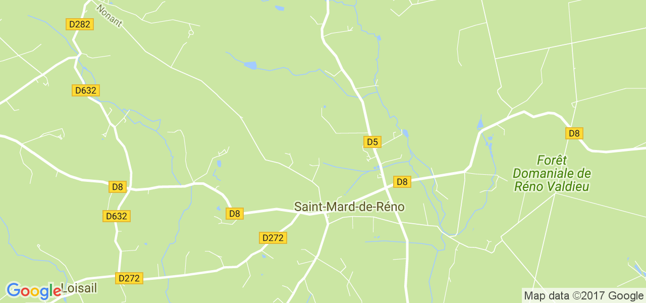 map de la ville de Saint-Mard-de-Réno