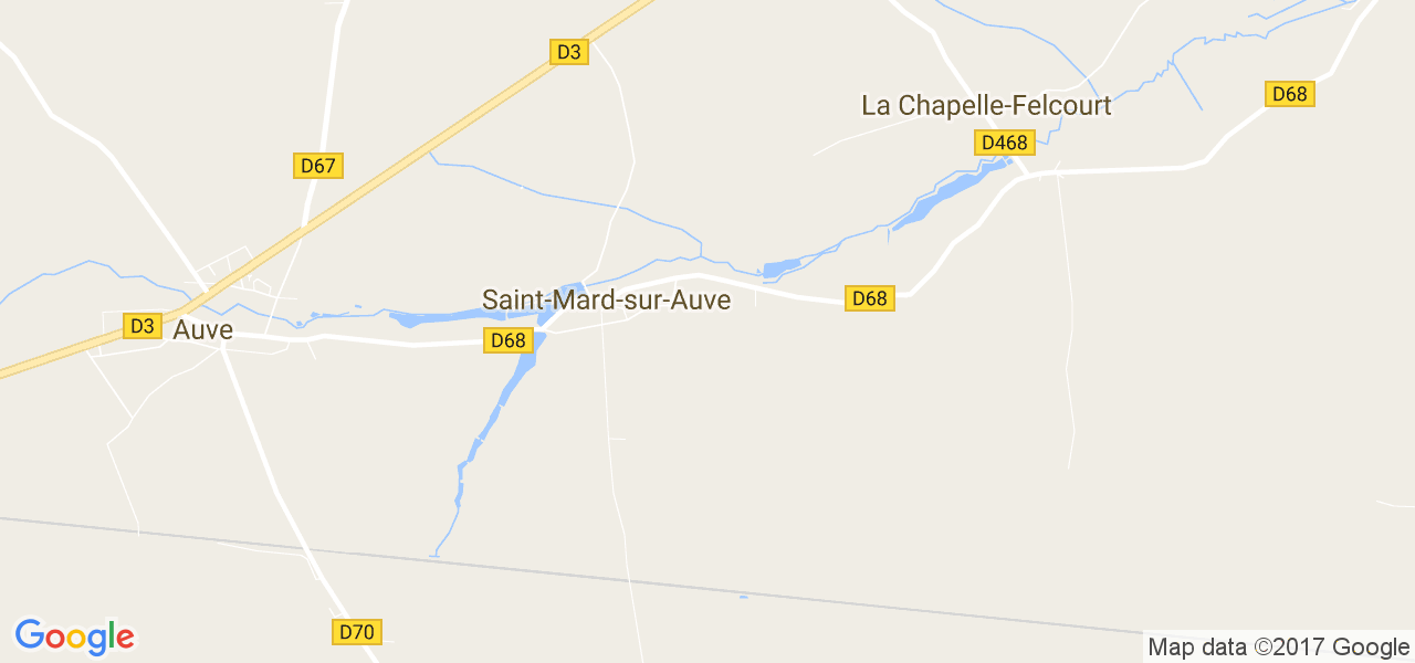 map de la ville de Saint-Mard-sur-Auve