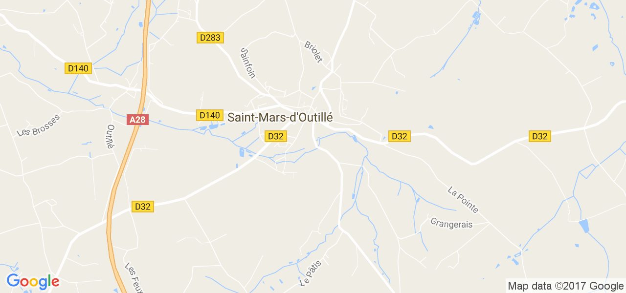 map de la ville de Saint-Mars-d'Outillé